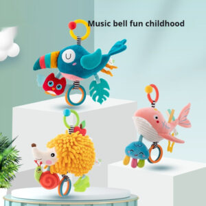 Baby Music Pulling Bell Doll Stroller Pendant Car Safety Seat Comfort Toy