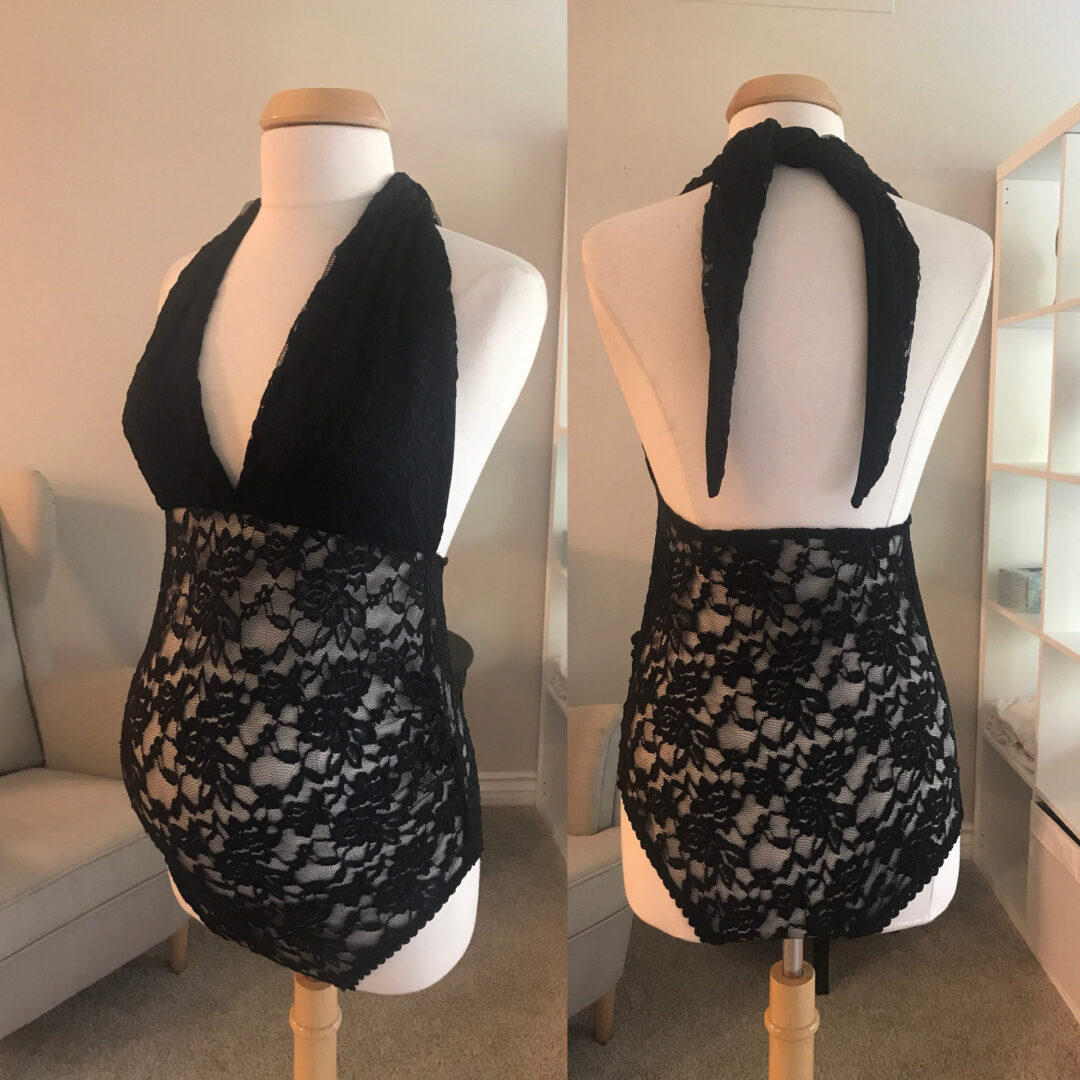 Sexy Halter Lace Backless Maternity Dress - Image 6