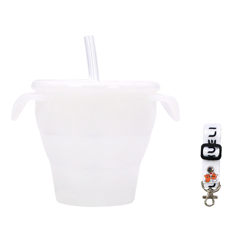 Creative New Silicone Folding Snack Cup Children's Straw Cup Outdoor Play Folding Cup Storage Cup Maternal And Baby Products - Image 5