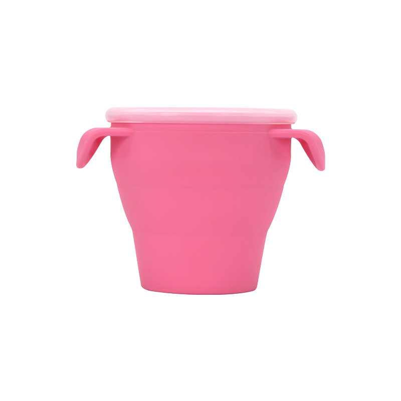 Creative New Silicone Folding Snack Cup Children's Straw Cup Outdoor Play Folding Cup Storage Cup Maternal And Baby Products - Image 4