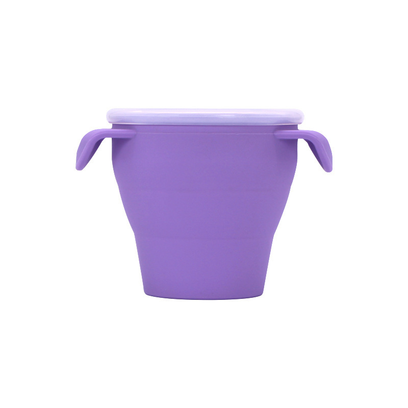 Creative New Silicone Folding Snack Cup Children's Straw Cup Outdoor Play Folding Cup Storage Cup Maternal And Baby Products - Image 7
