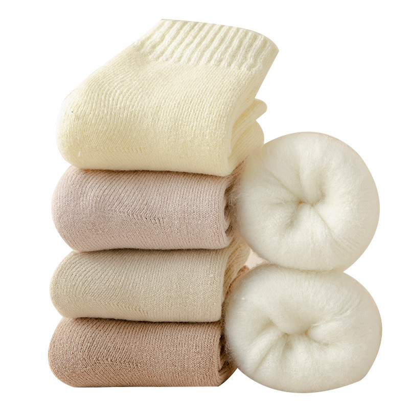 Women's Maternity Socks Autumn And Winter Fleece-lined Thickened Sleep Warm Wool Floor Mid-calf Cashmere Towel Terry-loop Hosiery - Image 2
