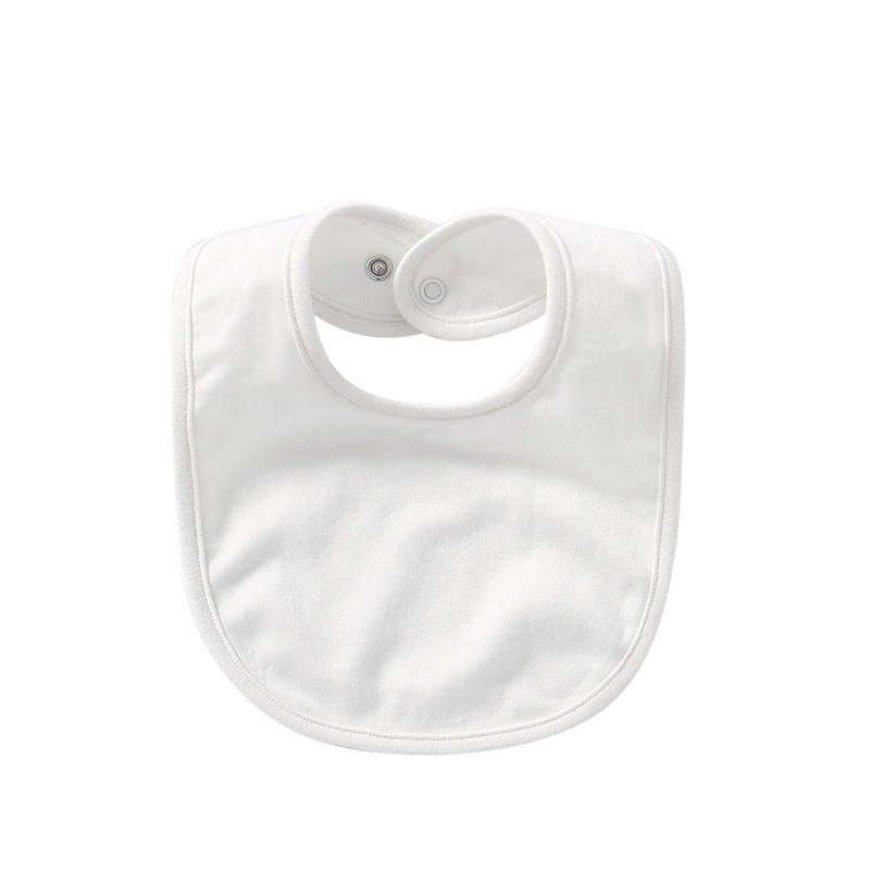 Baby Products Cotton Solid Color Bib With Hidden Buckle Saliva Towel Multi-color Optional - Image 6