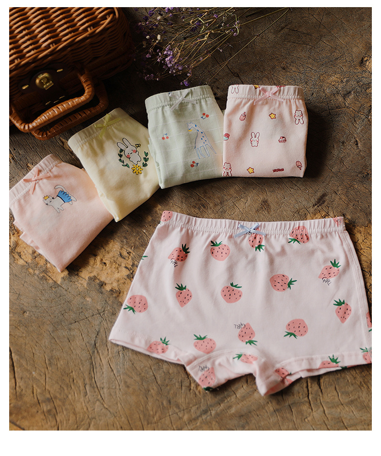 Girls' Cartoon Cotton Boxer Briefs Children's Baby Panties Shorts - Image 4