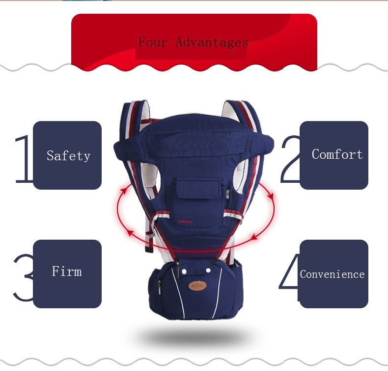 Gabesy Baby Carrier Ergonomic Carrier Backpack Hipseat for newborn and prevent o-type legs sling baby Kangaroos - Image 8