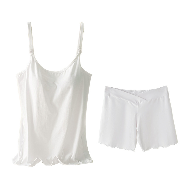 Basic Undershirt With Chest Pad Pregnant Woman Breastfeeding Suspenders Pregnant Woman Suspender Suit Cotton During - Image 8