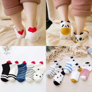 Low-cut Children's Cotton Sock Boat Socks Flat Mesh Cartoon Boys And Girls Baby