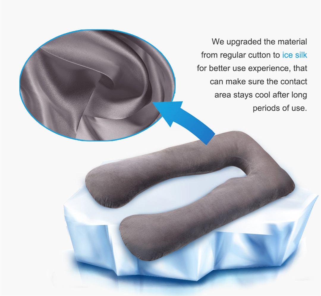 Summer Sleeping Support Pillow For Pregnant Women U Shape Maternity Pillows Pregnancy Ice Silk - Image 5