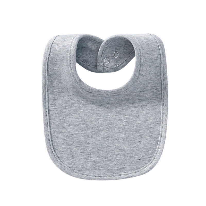 Baby Products Cotton Solid Color Bib With Hidden Buckle Saliva Towel Multi-color Optional - Image 8