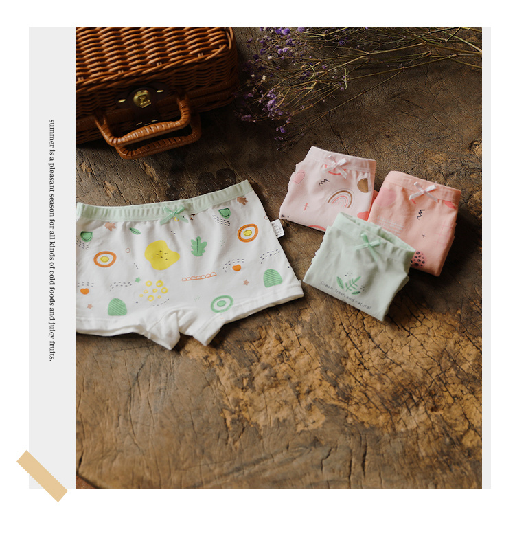 Girls' Cartoon Cotton Boxer Briefs Children's Baby Panties Shorts - Image 2