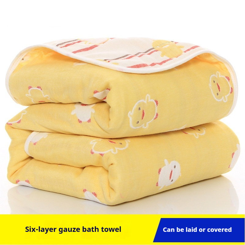 Six-layer Gauze Children Towel Quilt Baby Baby Gauze Bath Towel - Image 2