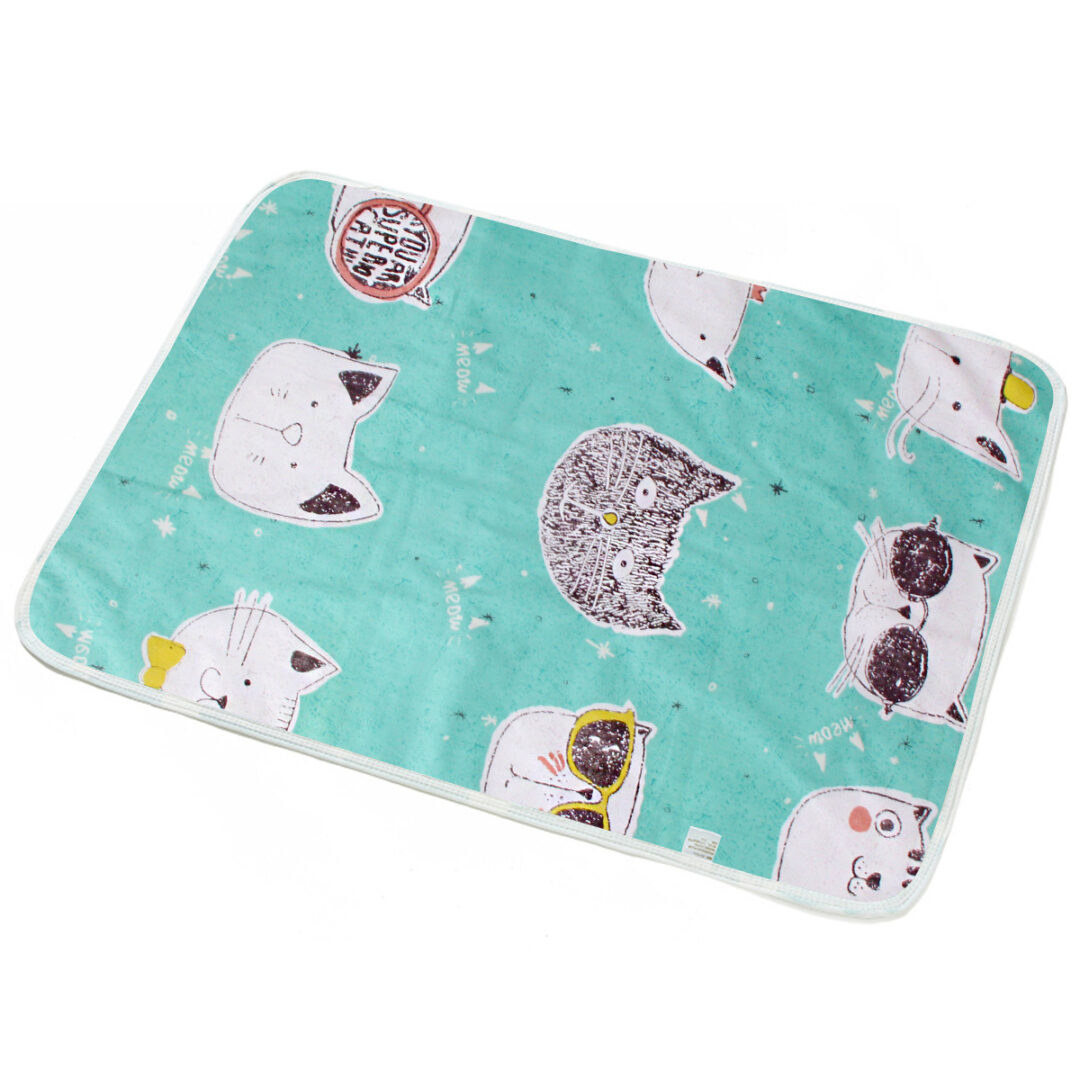 New Baby Breathable And Baby Changing Cotton Cartoon Waterproof Pad - Image 2