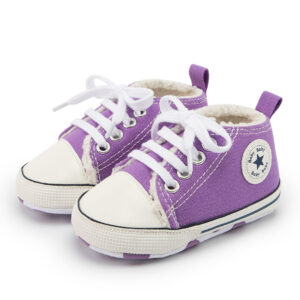 New Winter Baby's Shoes Cotton Shoes Fleece Lined Warm Canvas Shoes Baby Non Slip Soft Bottom Toddler Shoes Baby's Shoes