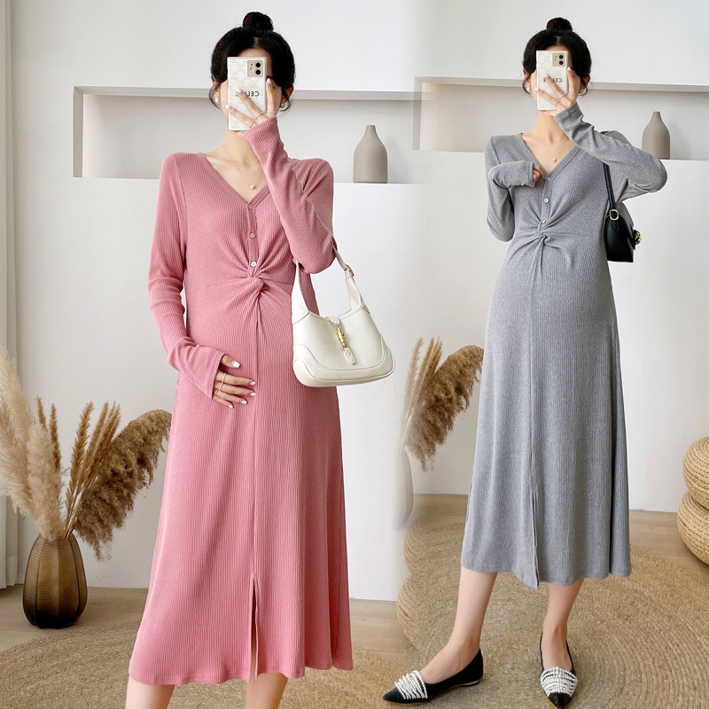 Western Fashion Maternity Plus Size Dress - Image 4