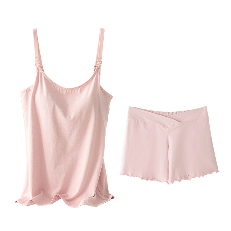 Basic Undershirt With Chest Pad Pregnant Woman Breastfeeding Suspenders Pregnant Woman Suspender Suit Cotton During - Image 7