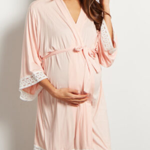 Pure color maternity dress