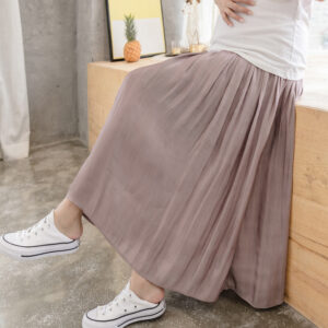 Net Red Western Maternity Dress Skirt