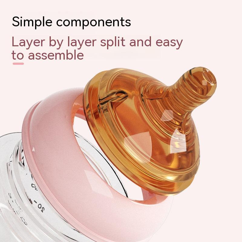 Newborn Glass Choke Proof Wide Mouth Baby Small Feeding Bottle - Image 4