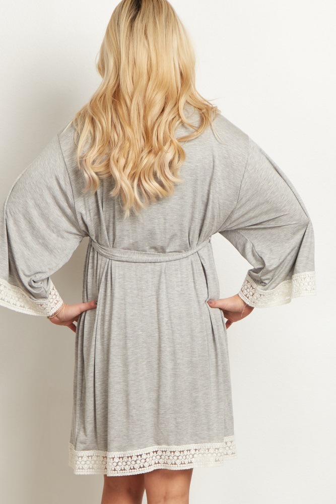 Pure color maternity dress - Image 3