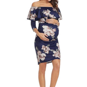 Printed maternity dress