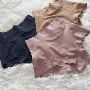 Corset Up And Down Lace High Waist Butt-lift Underwear Tight Briefs