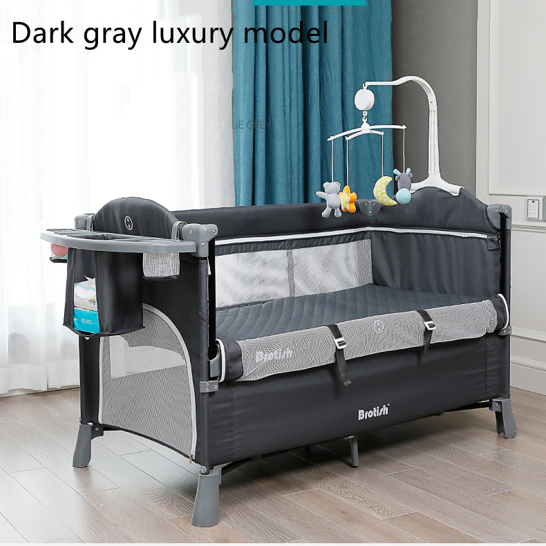 Multifunctional Baby Cot Splicing Large Bed Movable - Image 3