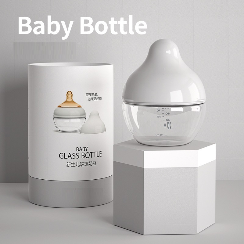Newborn Glass Choke Proof Wide Mouth Baby Small Feeding Bottle - Image 3