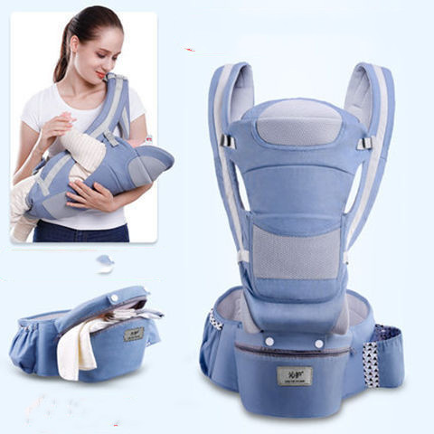 Ergonomic Baby Carrier Infant Baby Hipseat Carrier 3 In 1 Front Facing Ergonomic Kangaroo Baby Wrap Sling - Image 6