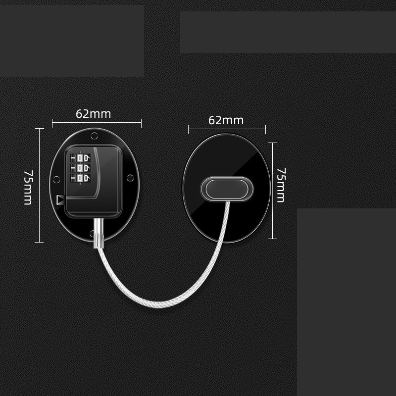 Password Multifunctional Lock Baby Safety Refrigerator Drawer Cabinet Toilet - Image 6