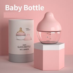 Newborn Glass Choke Proof Wide Mouth Baby Small Feeding Bottle