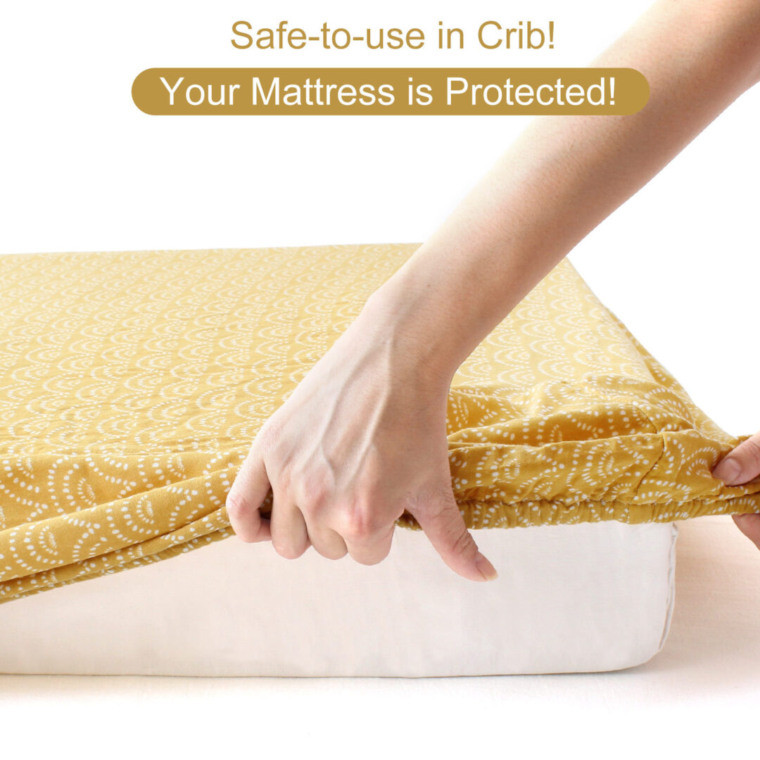 Cute All Over Print Baby Crib Fitted Sheet Set - Image 5