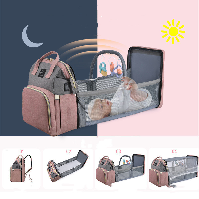 New Mummy Baby Crib Backpack Large Capacity Out Milk Insulated Bag Women - Image 9