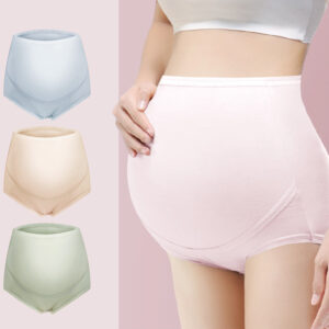 High Waist Pregnant Women's Belly Shorts Large Size Triangle Cotton Crotch
